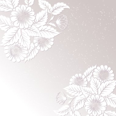 vektör kartı ile çiçek öğeleri