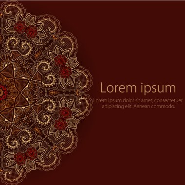 yuvarlak dantel süs vektör davetiyeli