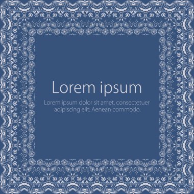 vektör güzel kare çerçeve çiçek.