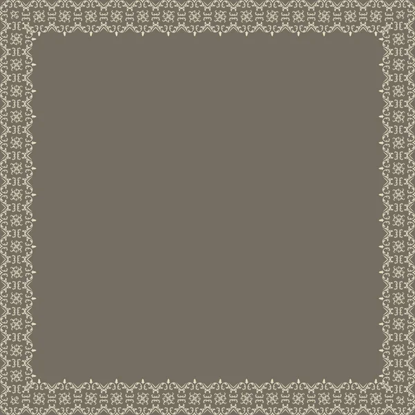 Vector fijne floral vierkante frame. — Stockvector