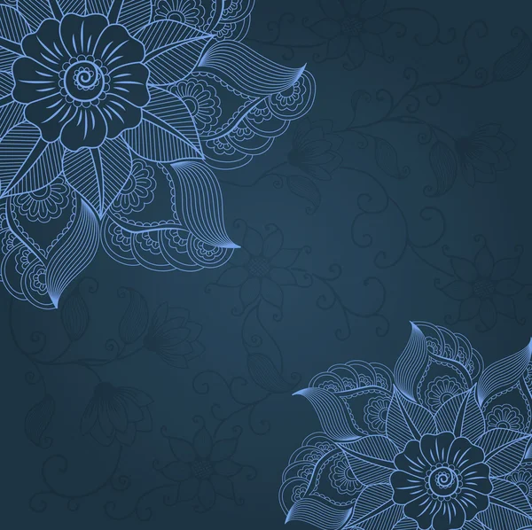花の要素を持つベクトル ビンテージ背景 — ストックベクタ