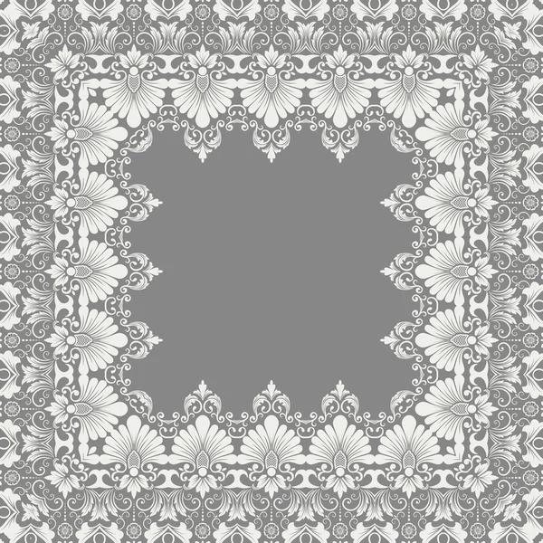 Vector fijne floral vierkante frame. — Stockvector