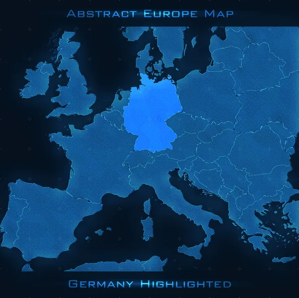 Europa mappa astratta. Germania ha evidenziato. — Vettoriale Stock