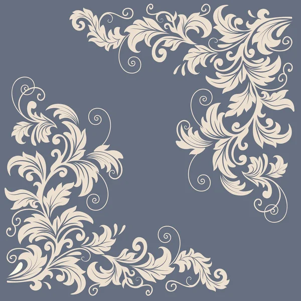 Elementos de design floral para decoração de página do vetor — Vetor de Stock