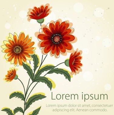 arka plan ve zarif çiçek öğeleri.