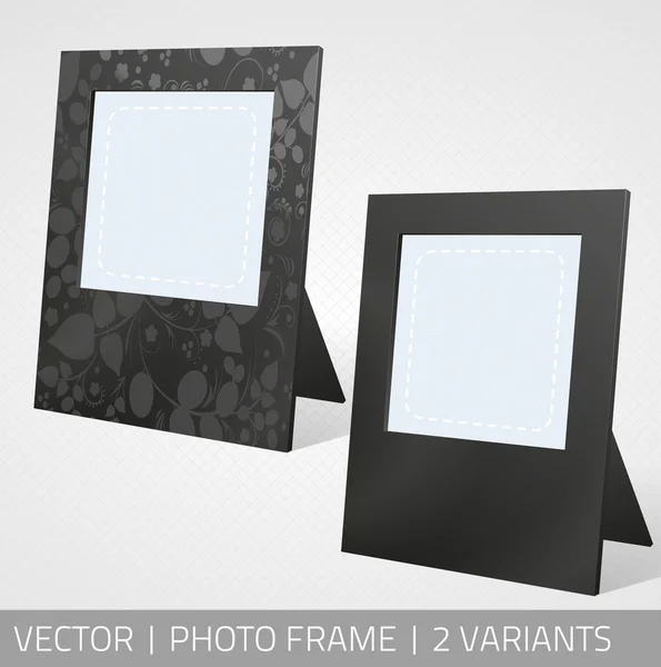 Vector isolated black photo frames — Stock Vector