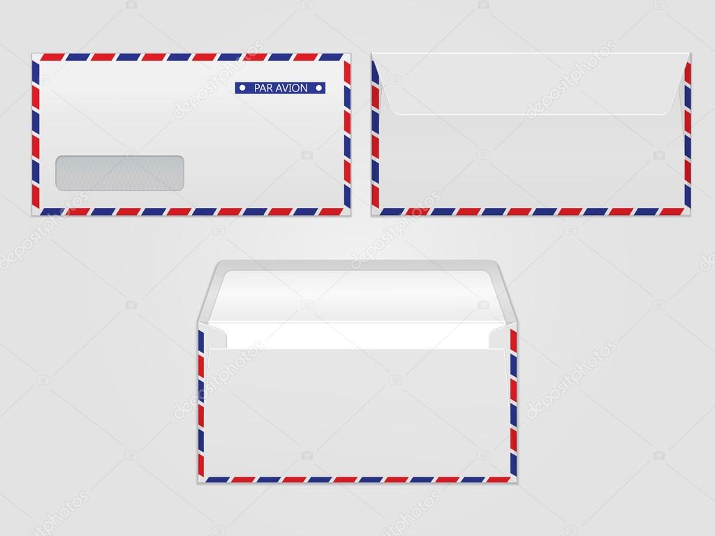 Vector mail envelope par avion eps10