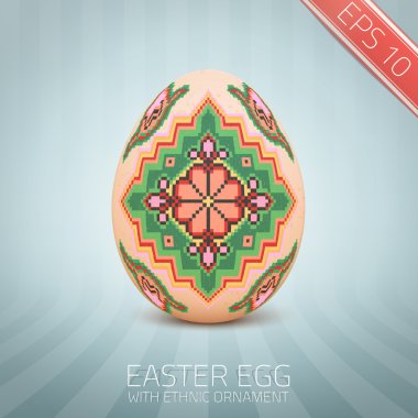 Ukrayna halk desen süs ile Paskalya yortusu yumurta.