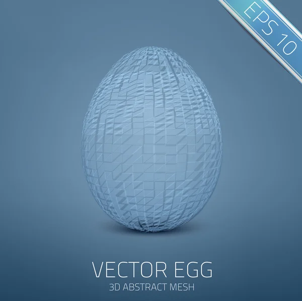 Huevo de vector abstracto. objeto de malla 3D. — Archivo Imágenes Vectoriales