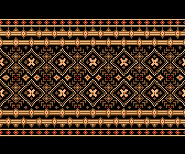 Ornamento de patrones sin fisuras folk ucraniano. — Vector de stock