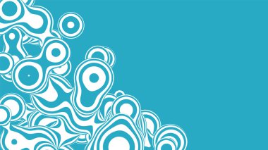 Soyut vektör mavi ve beyaz arkaplan. Sıvı 3D metaforlu, organik yapıda. Sıvı gelecekten gelen şekiller.