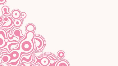 Sıvı 3D lolipop metaforu, organik yapısı var. Soyut vektör şeker arka planı. Akıcı eğlenceli pembe şekiller.