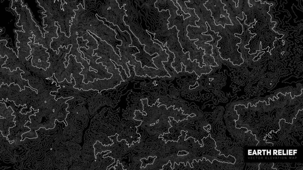 Vector abstracto mapa de relieve de la tierra. Mapa de elevación conceptual generada. — Archivo Imágenes Vectoriales