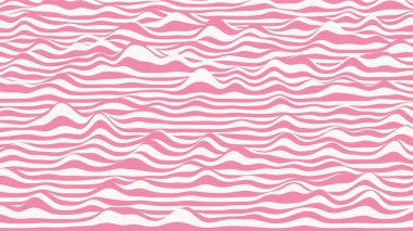 Moda 3D lolipop şeritleri arkaplanı bozmuş. Optik illüzyon efektli şeker dalgası arkaplanı