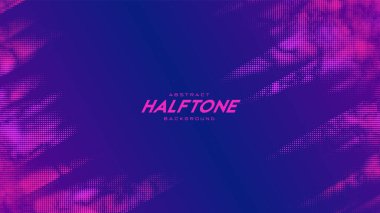 Soyut vektör monokrom yarım ton arkaplanı yırtılmış. Noktalanmış doku elementi. Çapraz bileşim