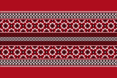 Ukrayna folklorik desensiz süslemesinin vektör çizimi. Etnik süs. Sınır elemanı. Geleneksel Ukraynalı, Belarus halk sanatı işlemeli desen - Vyshyvanka