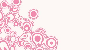 Sıvı 3D lolipop metaforu, organik yapısı var. Soyut vektör şeker arka planı. Akıcı eğlenceli pembe şekiller.