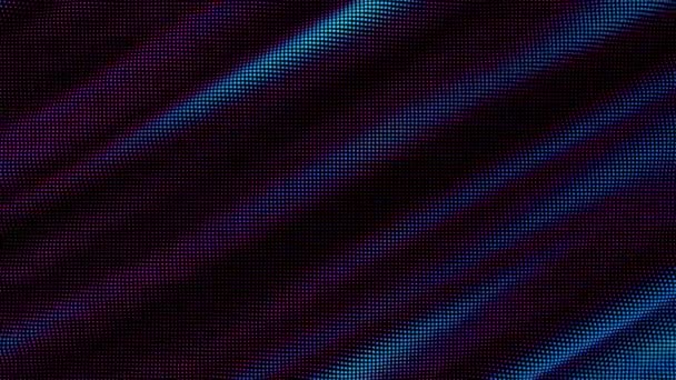 Onde loop di punti colorati. Schizzi di dati digitali di matrice di punti. Elemento interfaccia utente glitch liscio futuristico — Video Stock