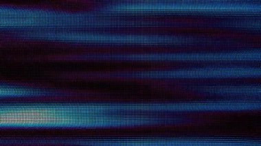 Renkli noktaların döngü dalgaları. Nokta dizisinin dijital veri sıçraması. Fütürist pürüzlü UI elementi