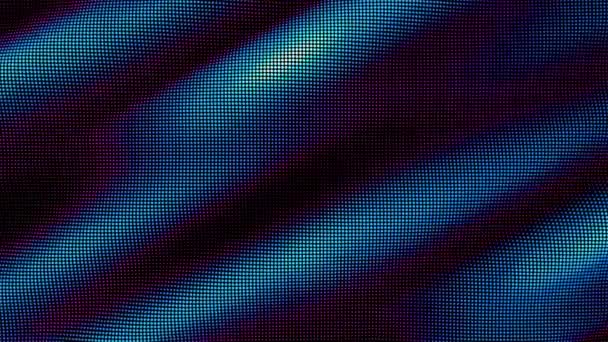 Loopas vågor av färgglada punkter. Digitala data stänk av punktmatris. Futuristisk smidig glitch UI element — Stockvideo