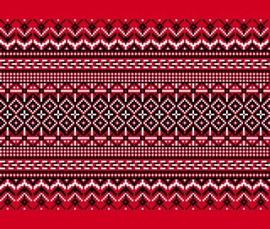 Ukrayna folklorik desensiz süslemesinin vektör çizimi. Etnik süs. Sınır elemanı. Geleneksel Ukraynalı, Belarus halk sanatı işlemeli desen - Vyshyvanka