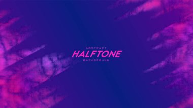 Soyut vektör monokrom yarım ton arkaplanı yırtılmış. Noktalanmış doku elementi. Çapraz bileşim