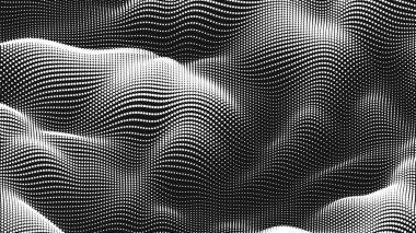 Point wave noise texture. Abstract dot background. Technological cyberspace background.