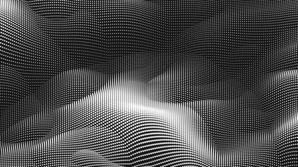 Point wave noise texture. Abstract dot background. Technological cyberspace background. — Stockový vektor