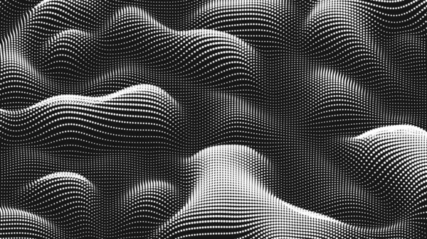 Point wave noise texture. Abstract dot background. Technological cyberspace background. — 스톡 벡터
