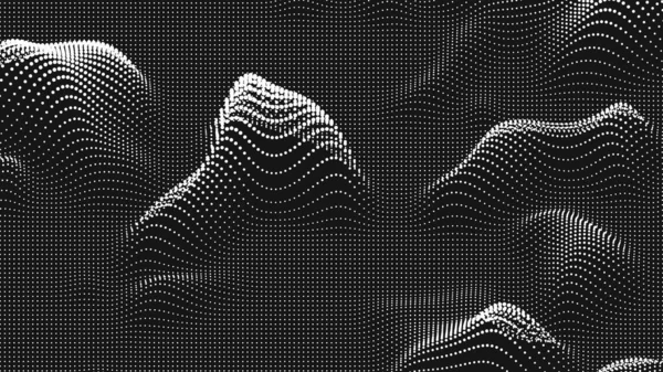 Point wave bump texture. Abstract dot background. Technological cyberspace background. — Image vectorielle
