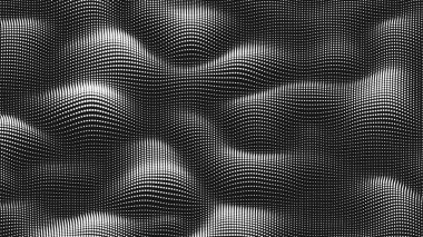 Point wave noise texture. Abstract dot background. Technological cyberspace background