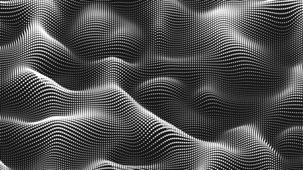 Texture Sonore Des Ondes Ponctuelles Fond Point Abstrait Contexte Technologique — Image vectorielle