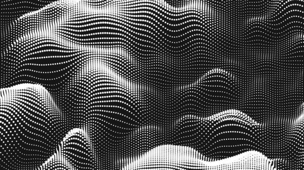 Point Wave Noise Texture Abstract Dot Background Technological Cyberspace Background — Stockový vektor