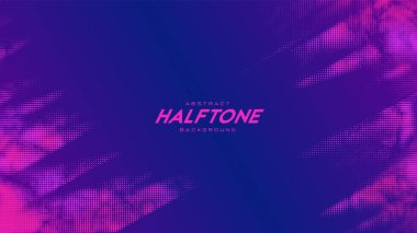 Soyut vektör monokrom yarım ton arkaplanı yırtılmış. Noktalanmış doku elementi. Çapraz bileşim.