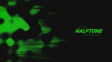 Soyut vektör yeşil yarım ton arkaplanı yırtmış. Çizilmiş noktalı doku ögesi