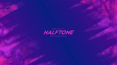 Soyut vektör monokrom yarım ton arkaplanı yırtılmış. Noktalanmış doku elementi. Çapraz bileşim.