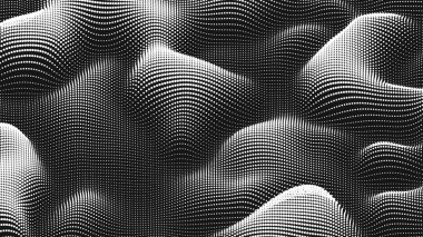 Point wave noise texture. Abstract dot background. Technological cyberspace background