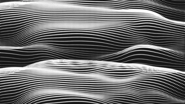 Точка Волна Гладкой Текстуры Абстрактный Фон Технологический Фон Киберпространства — стоковый вектор