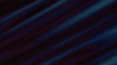 Renkli noktalar dalgaları. Nokta dizisinin dijital veri sıçraması. Fütürist pürüzlü UI elementi.