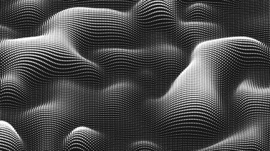 Point wave noise texture. Abstract dot background. Technological cyberspace background
