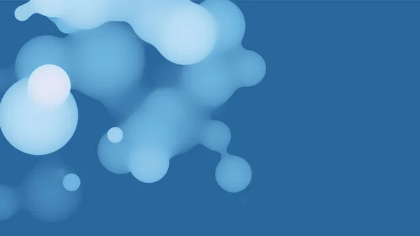Forma Metaball Líquido Abstracto Con Bolas Azuladas Gotitas Orgánicas Líquidas — Vector de stock