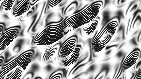 Точка Хвильового Шуму Текстури Абстрактний Точковий Фон Технологічне Тло Кіберпростору — стоковий вектор