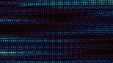 Renkli noktalar dalgaları. Nokta dizisinin dijital veri sıçraması. Fütürist pürüzlü UI elementi.