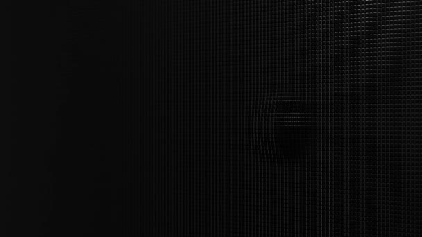 Чорна Шпилька Художньої Стіни Екструзією Форми Зірки Темні Металеві Блискучі — стокове відео