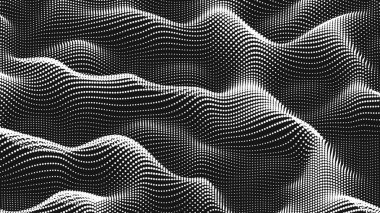Point wave noise texture. Abstract dot background. Technological cyberspace background