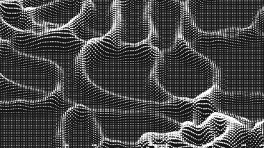 Nokta dalga dokusu. Soyut nokta arkaplanı. Teknolojik siber uzay arkaplanı