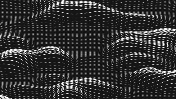 Point Wave Noise Texture Abstract Dot Background Technological Cyberspace Background — Stockvektor
