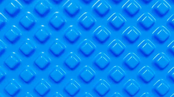 Blue Background Embossing Diamonds Plastic Extrusion Render Illustration — Foto Stock