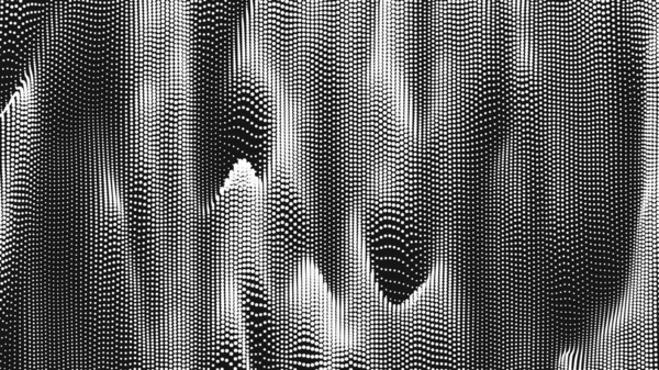Point Wave Vertical Threads Texture Abstract Dot Background Technological Cyberspace — Stok Vektör