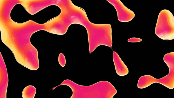 Fluid Metallic Drops Y2K Reddish Background Dynamic Iridescent Retrowave Liquid — 스톡 사진